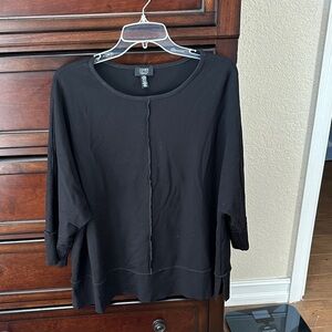 Jones New York Black Long Sleeve Top